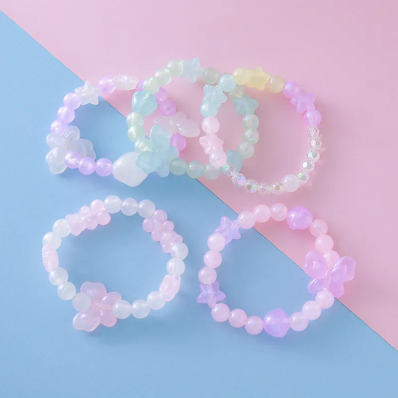 Enchanting Mermaid Princess Pink Bowtie Bracelet for Children