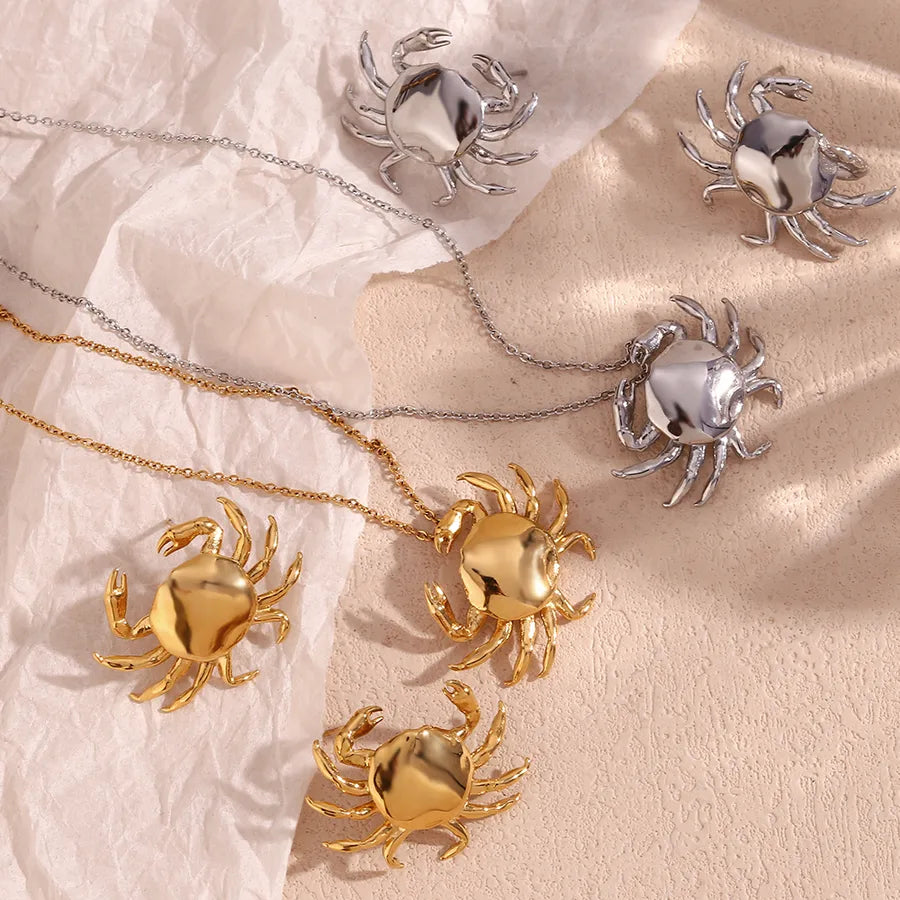 Elevate Your Style with Wholesale Jewelry's Classic Crab Design Earrings and Necklace