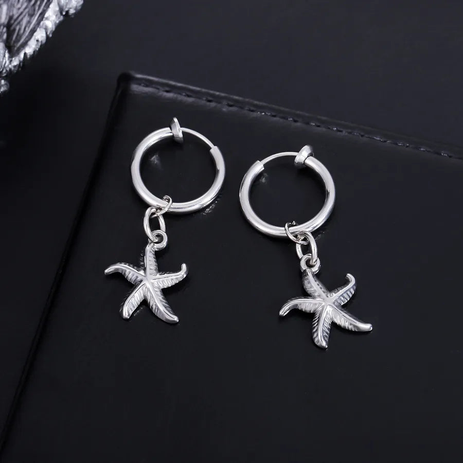 Discover the Elegance of Our Stainless Steel Starfish Pendant Ear Cuffs