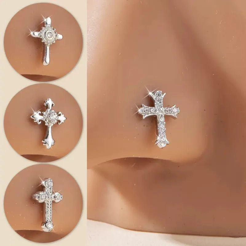 Elevate Your Style with Trendy L-Shaped Titanium Steel Nose Studs