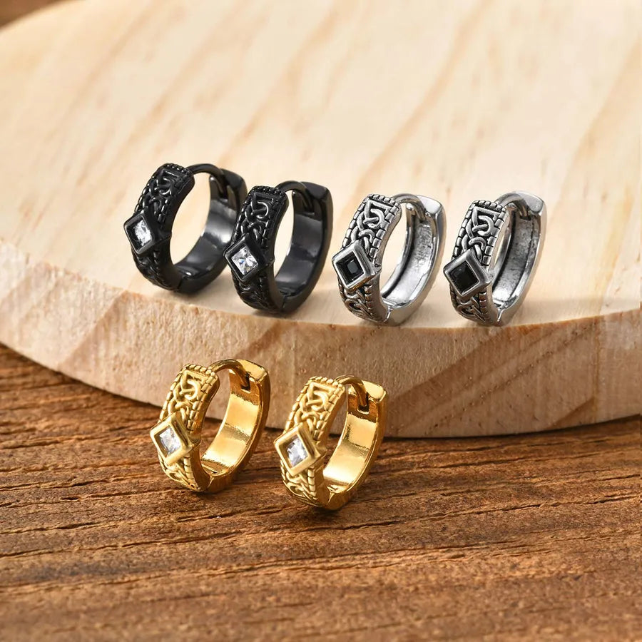 Elevate Your Style with Minimalist 18K Gold Plated Gun Black Earrings