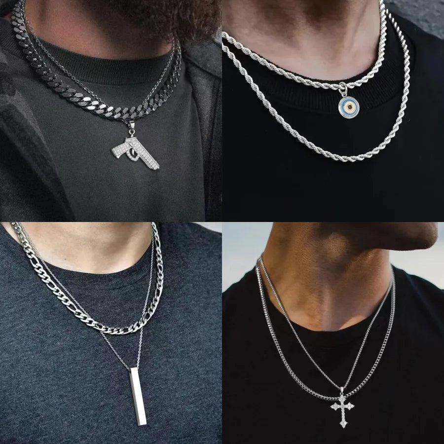 Elevate Your Style with the Creative Men's 304 Stainless Steel Cuban Chain Necklace