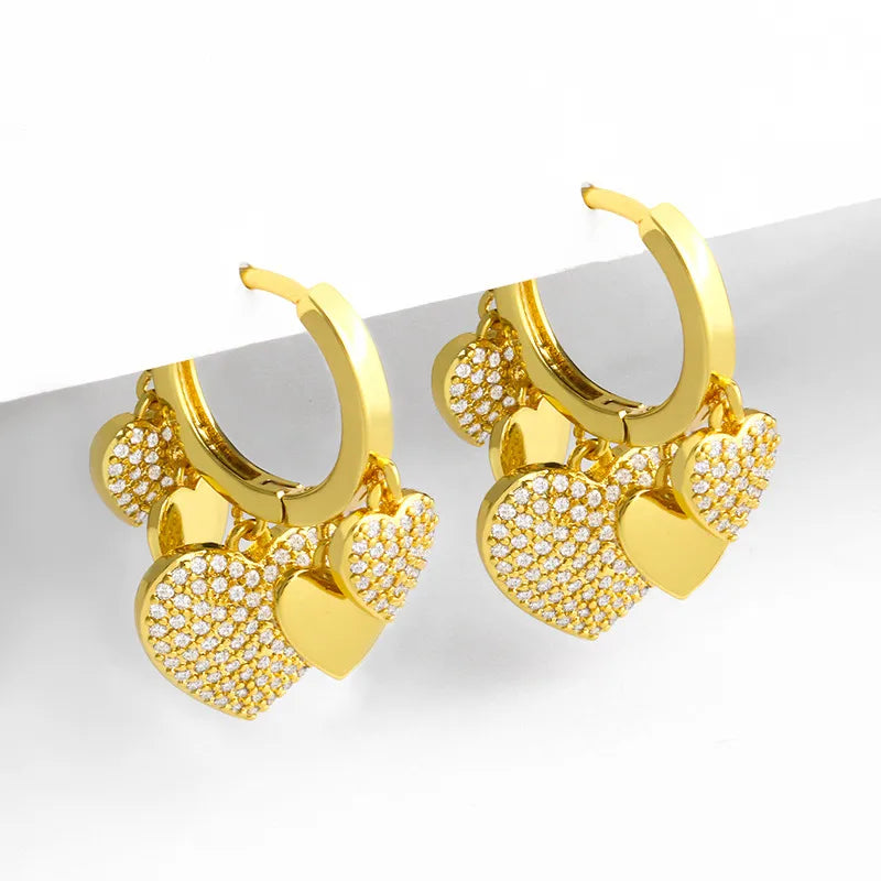 Elevate Your Style with Heart Plating Copper Earrings