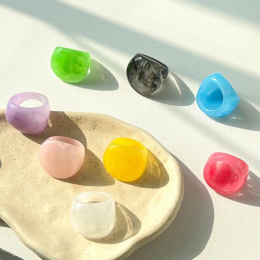 Discover the Elegance of the Spring Summer Ice Cream Cream Gradient Oval Ring