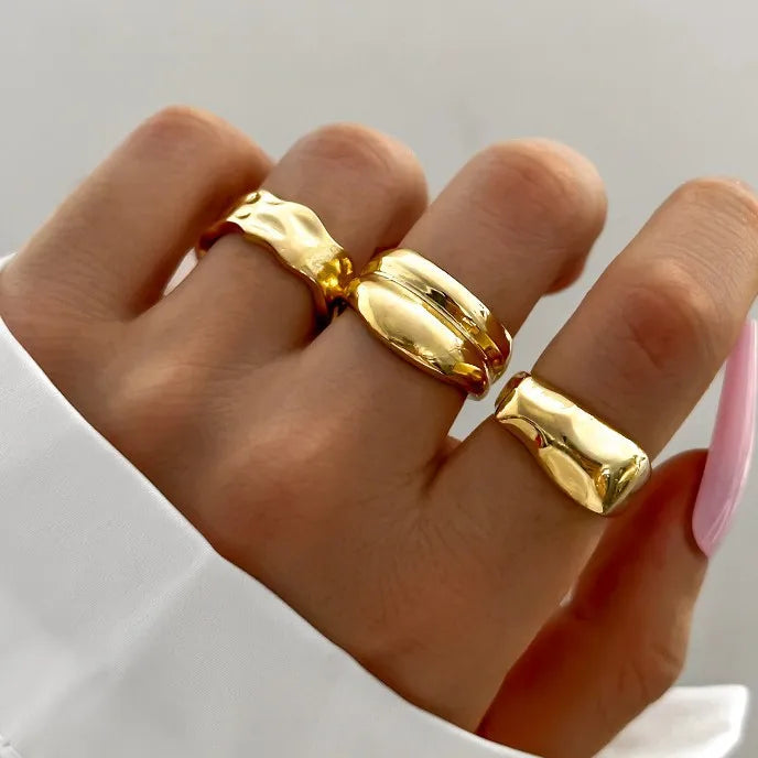 Discover the Elegance of the Gold Plated Wrapped Ring Set for Women