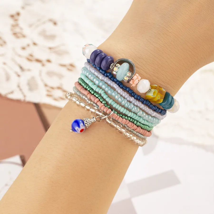 Discover Elegance with Our Handmade Multi-Layer Crystal Pendant Bracelet