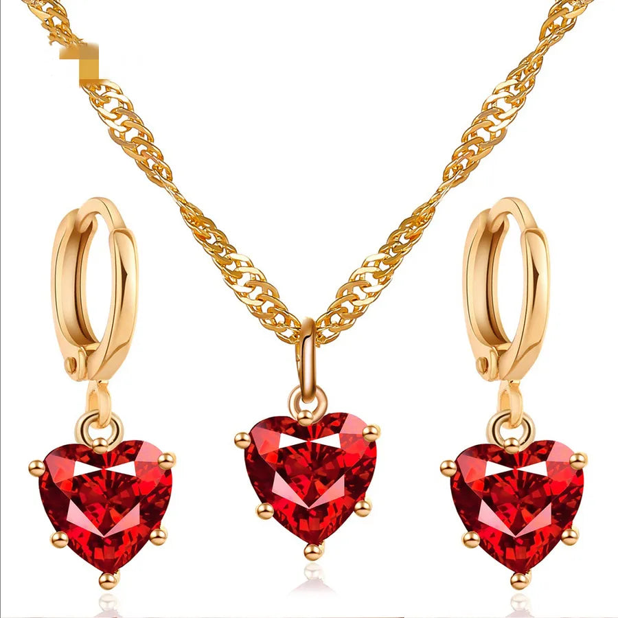 Elevate Your Style with the Simple Style Heart Glass Copper Artificial Gemstones