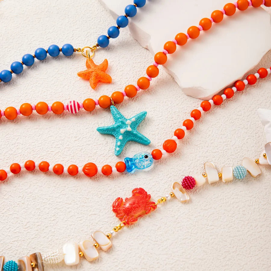 Discover the Elegance of the Summer Ocean Style Shell Beach Crab Necklace