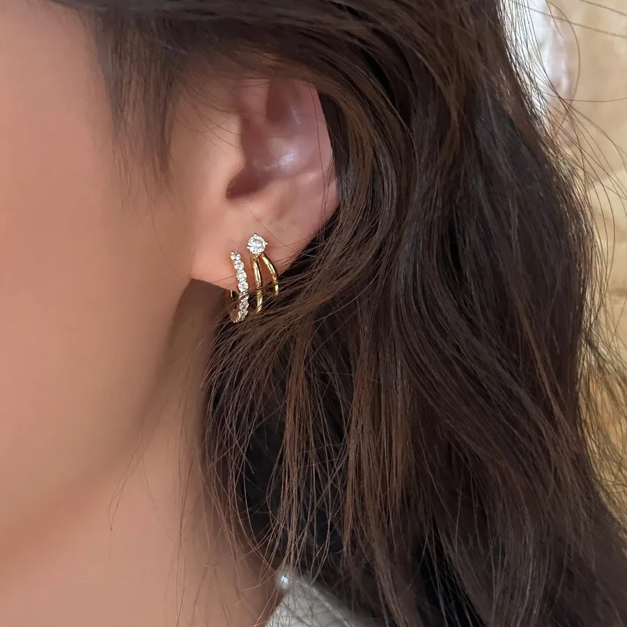 Elevate Your Style with Elegant Silver Needle Stud Earrings