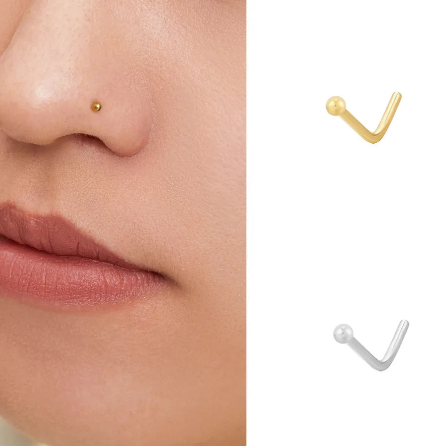 Elevate Your Style with 925 Sterling Silver Nose Studs: The Ultimate Geometric Fashion Statement
