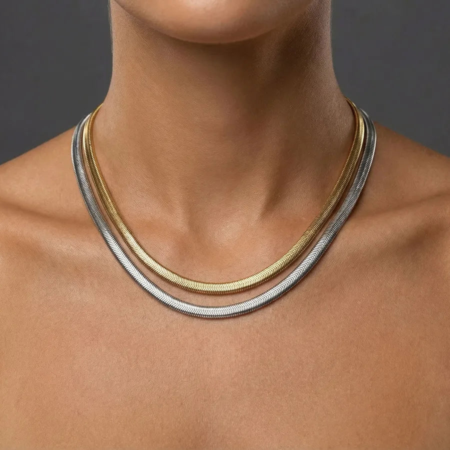 Elevate Your Style: The 18K Gold Plated 304 Stainless Steel Necklace