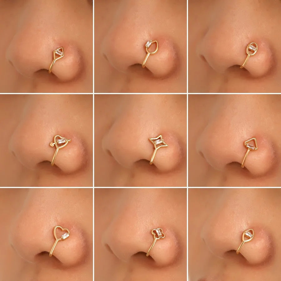 Elevate Your Style with Our Rose Gold Copper U-Shaped Nose Stud