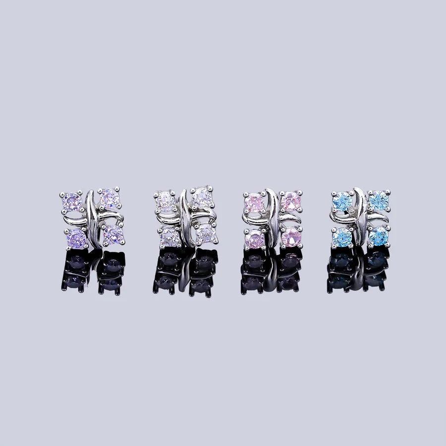 Elevate Your Style with Zircon Cross Diamond Stud Earrings