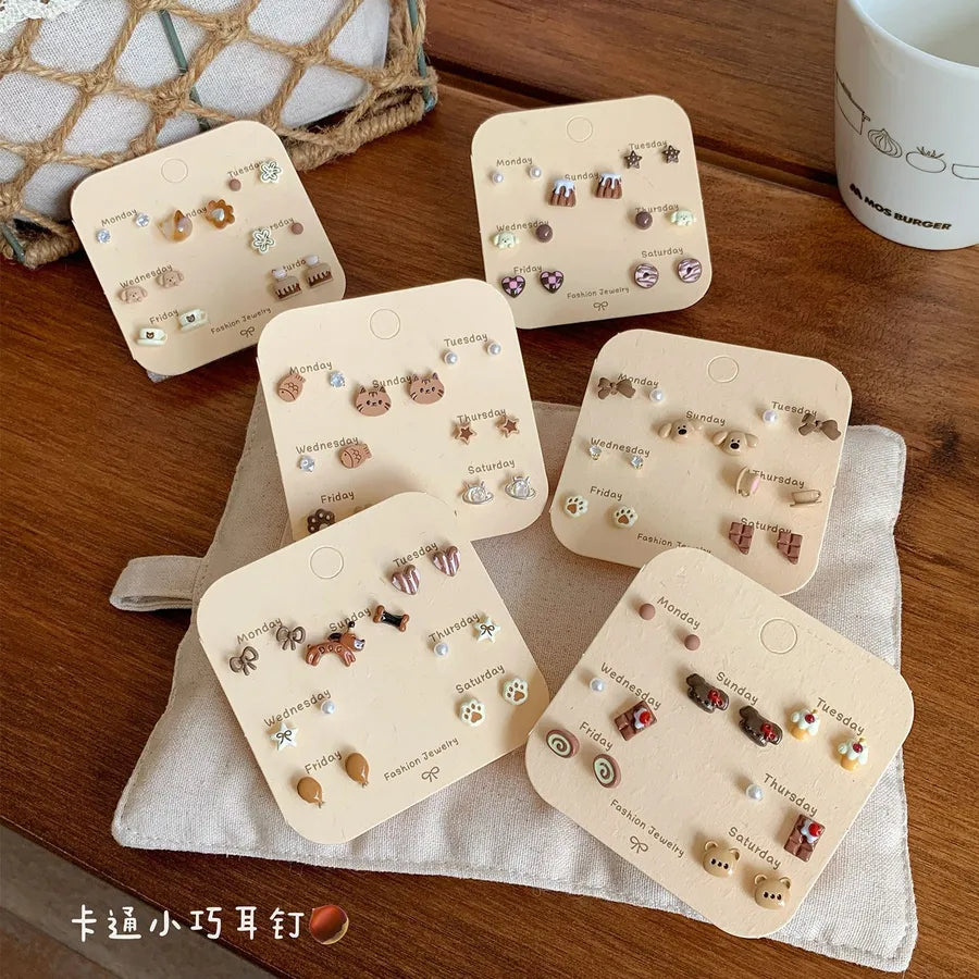 Sweet Cat & Dog Dessert Earrings Set: A Whimsical Touch to Your Jewelry Collection