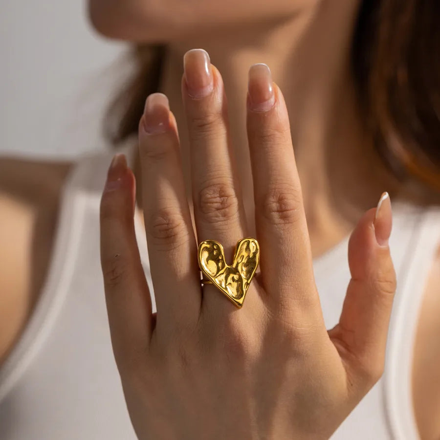 Discover the Elegance of Our Heart-Shaped Open Rings