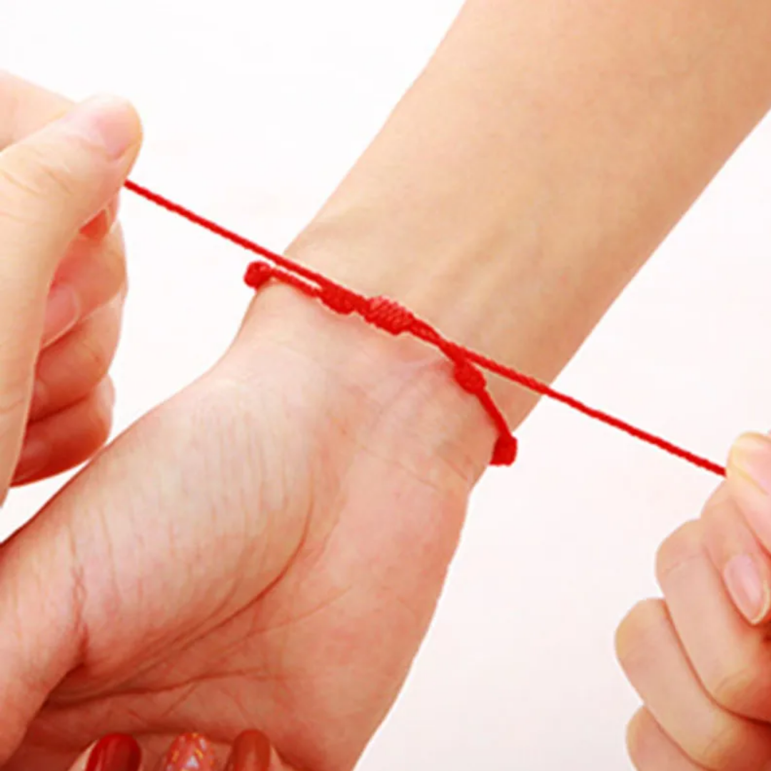 flavouredlove Fashion Devil's Eye Palm Rope Knitting Unisex adjustable Bracelets anklet, Red - FLA1065