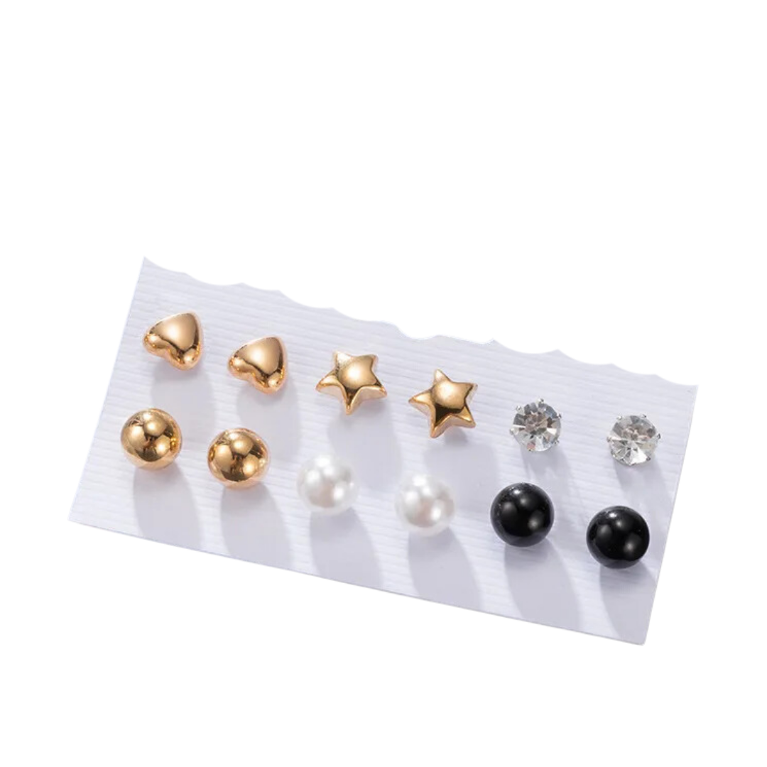 flavouredlove 6 pairs studs for trendy look for women and girls - FLA1069