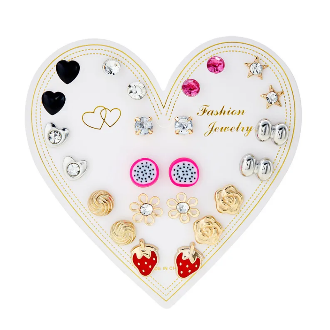 flavouredlove 12 pairs classic trending earrings for women and girls - FLA1082