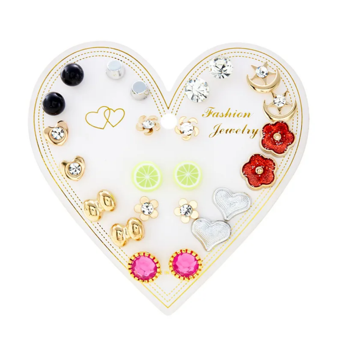 flavouredlove 12 pairs Earrings Combo Set Latest Stylish Earrings for Women and Girls - FLA1085