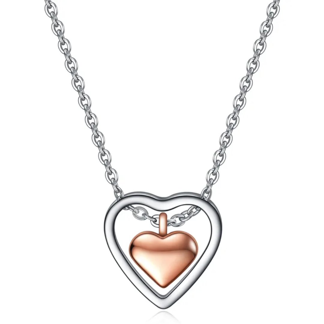 flavouredlove Fashion Heart Shape Titanium Steel Plating Pendant Necklace 1 Piece - FLA1100