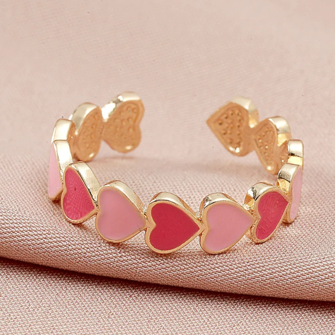 flavouredlove Commute Heart Shape Copper Plating Open Ring - FLA1103
