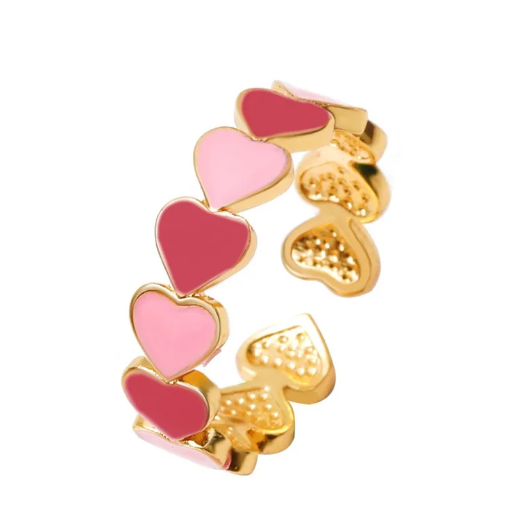 flavouredlove Commute Heart Shape Copper Plating Open Ring - FLA1103