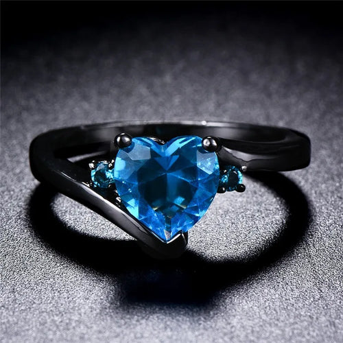 sweet simple style heart shape alloy plating inlay rhinestones women's rings