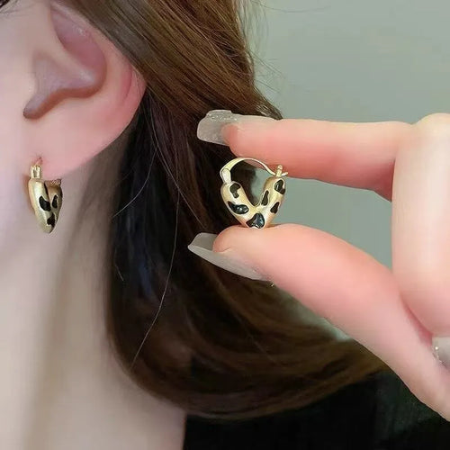 1 Pair Simple Style Leopard Plating Alloy Earrings