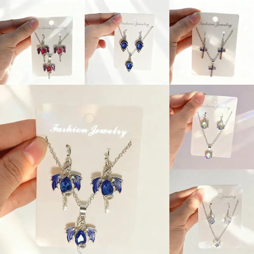 Simple Style Jewelry Set for Women Featuring Cross Pattern, Electroplated Metal Design, 1 Set