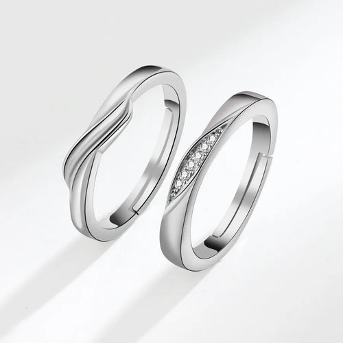 simple style geometric copper plating zircon open ring