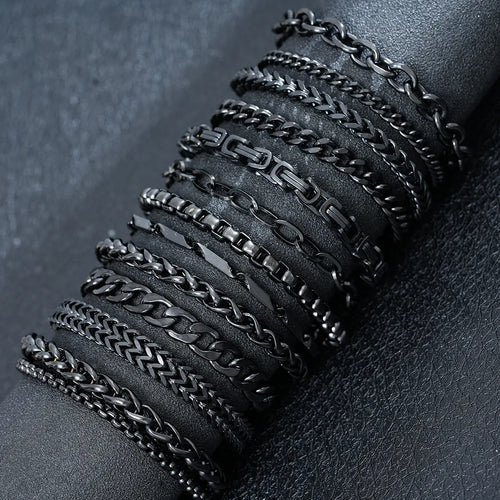 Simple Style Classic Style Geometric Titanium Steel Unisex Bracelets Men Chain Bracelets