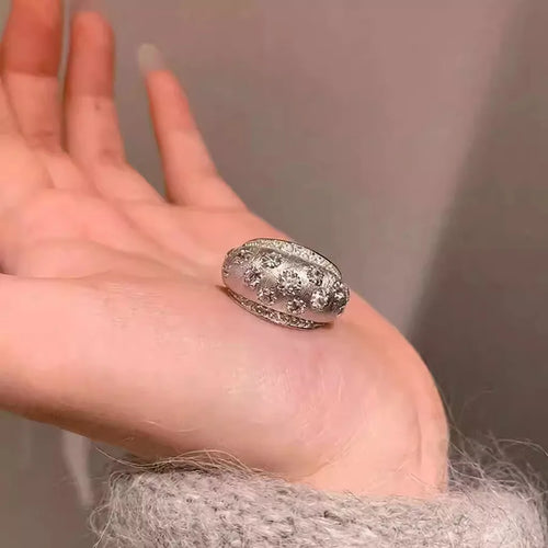 Irregular Open Rings for Women Made of Alloy Featuring Waterproof Non Tarnish Craftsmanship