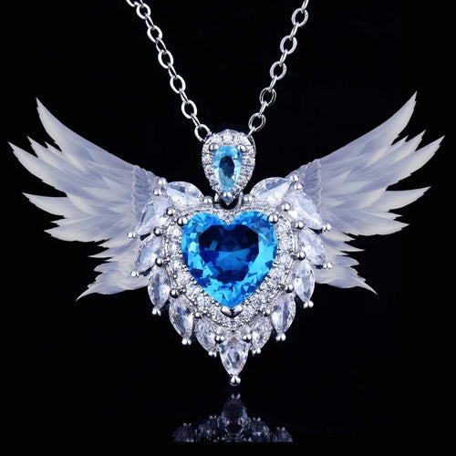 Copper Diamond Heart Crystal Necklaces