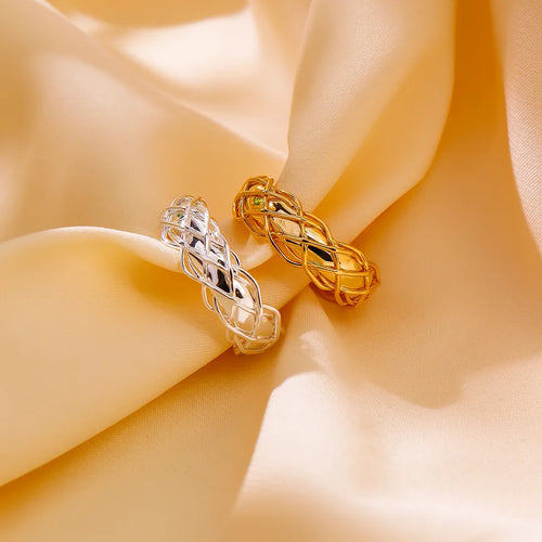 Wholesale Jewelry Elegant Glam Solid Color Copper 14K Gold Plated Rings