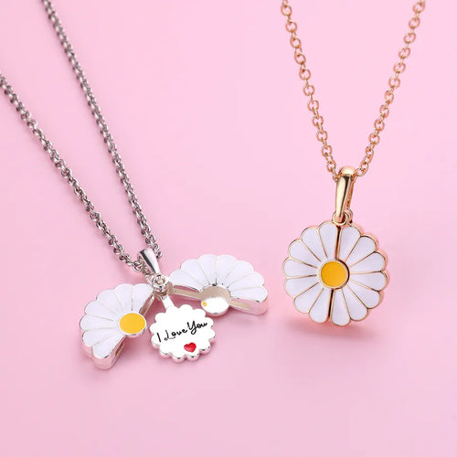Cute Romantic Sweet Chrysanthemum Alloy Handmade Plating Kid'S Pendant Necklace