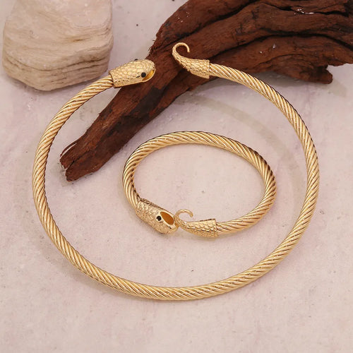 Elegant Classical Romantic Animal Snake Alloy Iron Bangles Wholesale