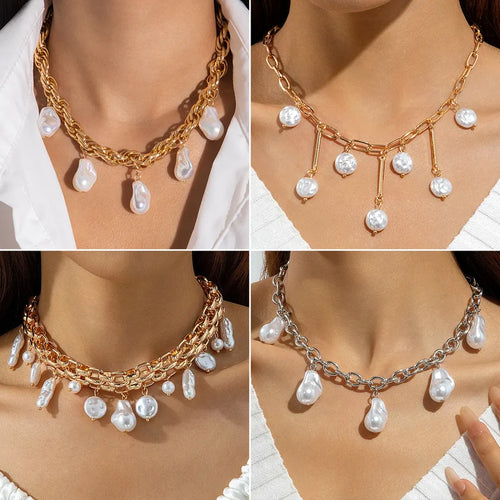 Geometric Ball Necklace Jewelry Chain Layered Unique Round Ball Necklace
