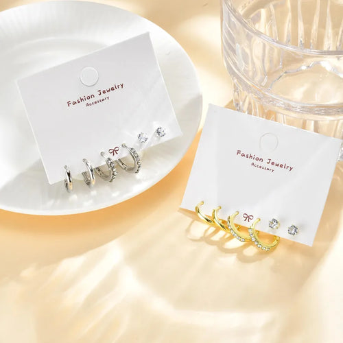 Artistic Solid Color Alloy Zircon Earrings