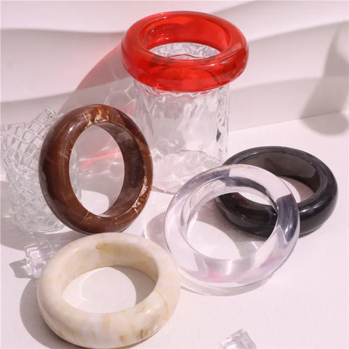 Vintage Style Classic Style Round Marble Resin Bangles Wholesale