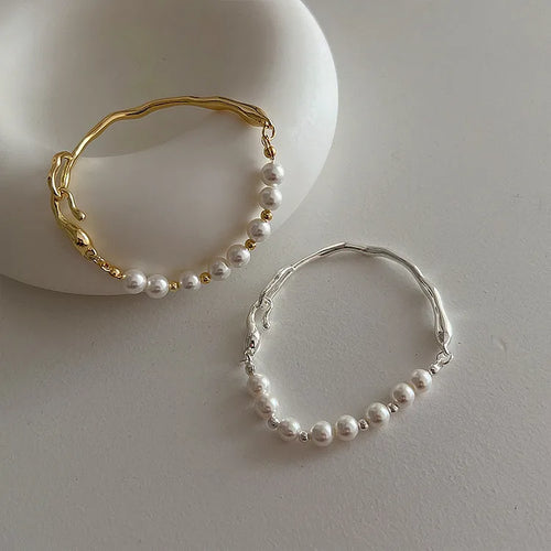 Irregular Resin Beaded Bracelets with Snake Chain Featuring UV Plating and 0.03µm-0.05µm Thickness