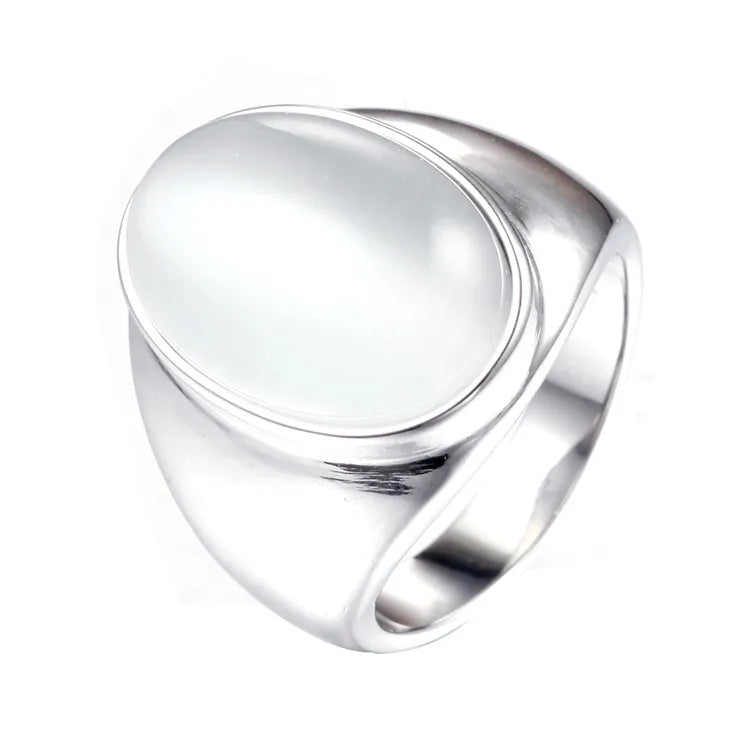 Discover the Allure of Our Men's Titanium Steel Ring with Cat's Eye Stone