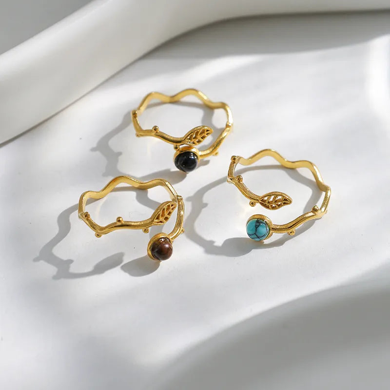 Elevate Your Style with Our Korean Style Round Leaves Open Rings
