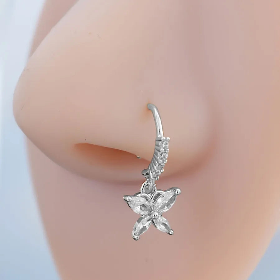 Discover the Elegance of Our Copper Plated 18K Gold Butterfly Nasal Ring