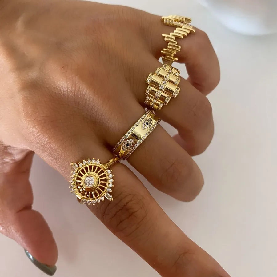 Discover the Unique Charm of Our Fashionable Diamond Embedded Ring Set