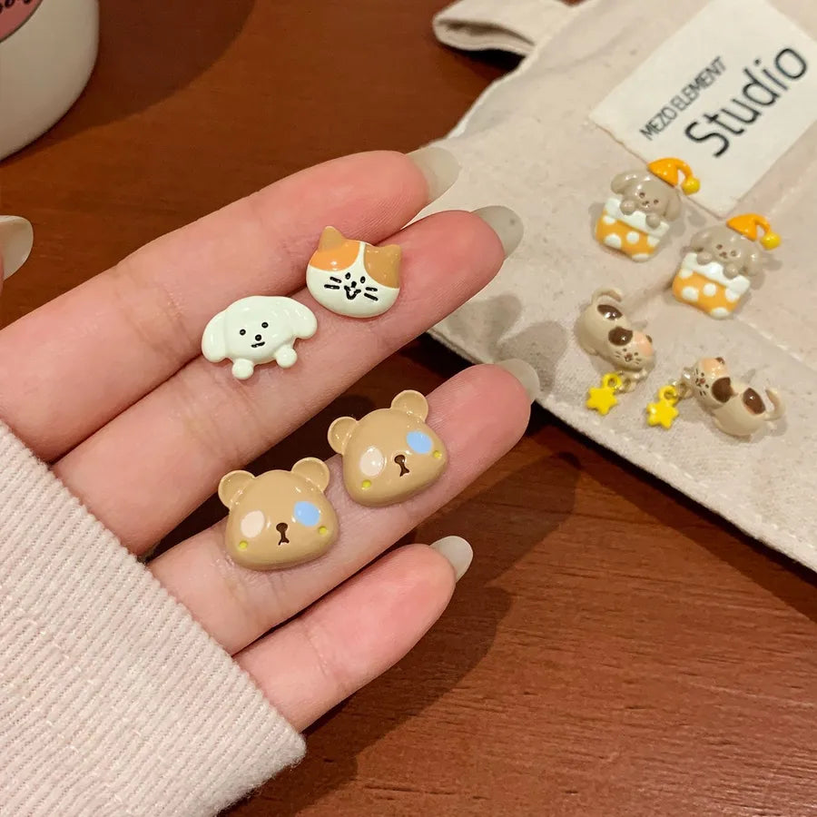 Stylish Cute Cartoon Dog and Cat Earrings: A Must-Have Fashion Accessory