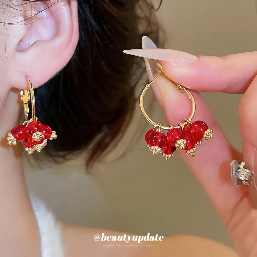 Elevate Your Style with Round Crystal Beaded Earrings