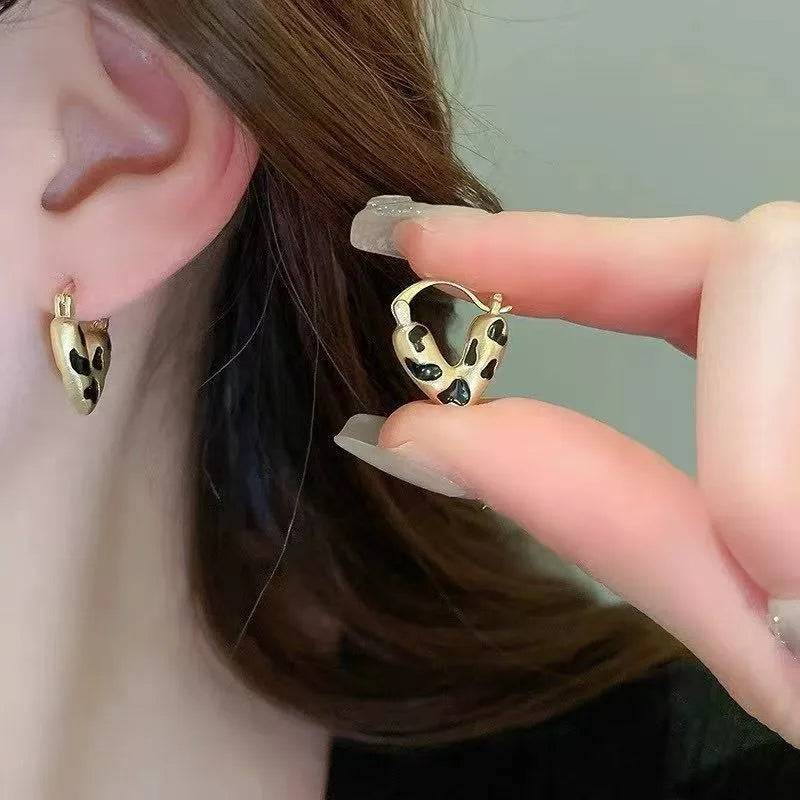 Elevate Your Style with Our Leopard Plating Alloy Earrings