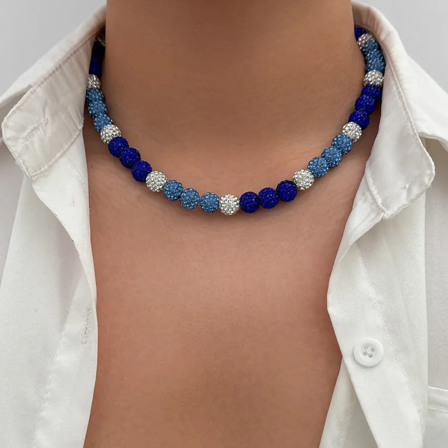 Elevate Your Style with the Acrylic Beads Diamond Embedded Necklace for Men