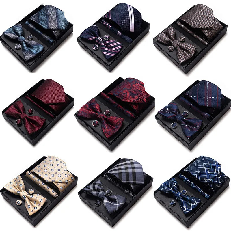 Elevate Your Style with Our Men's Business Tie and Tuxedo Bow Tie Set