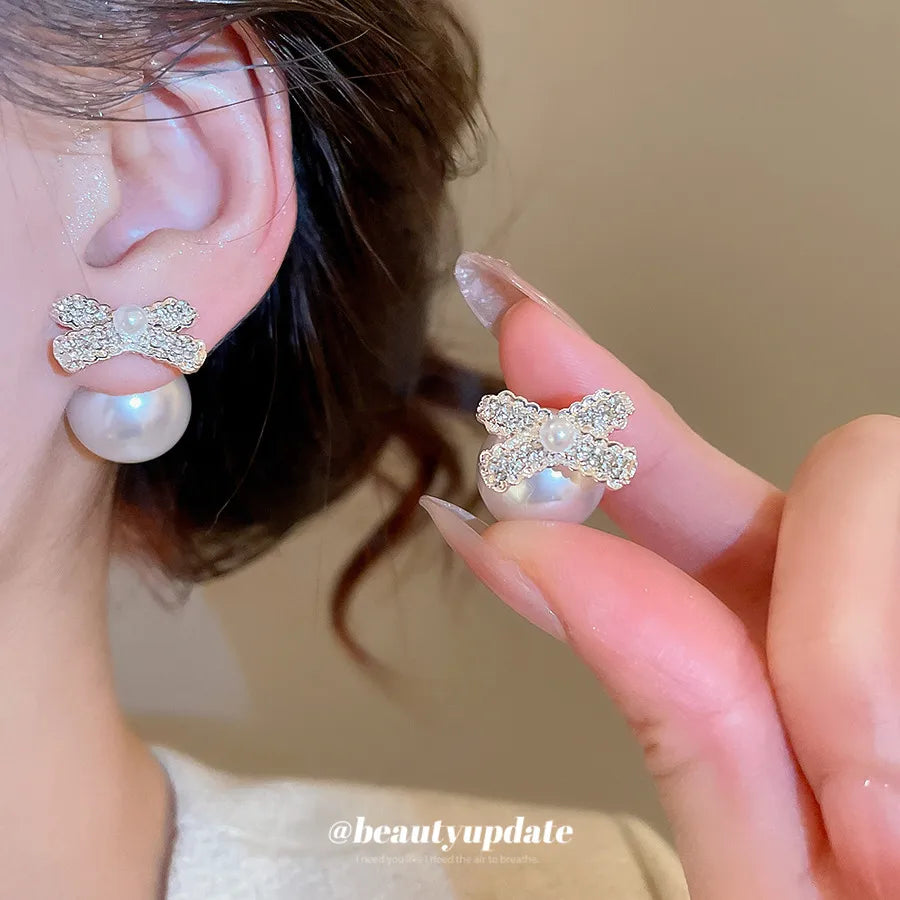 Discover the Elegance of Pearl Bowknot Earrings